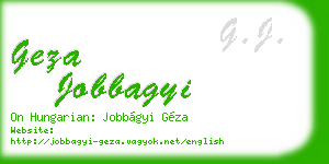 geza jobbagyi business card